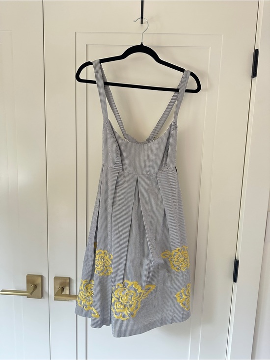INC International Concepts Dresses & Skirts - INC International Concepts 100% Cotton Pinstripe Embroidered Dress | size 14 P